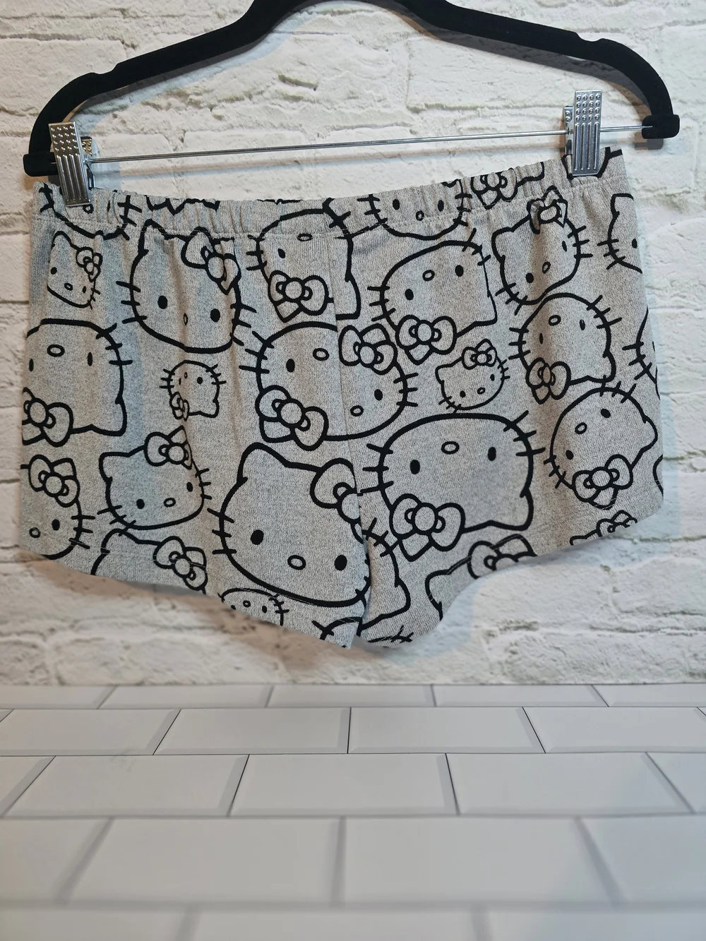 Hello Kitty Gray and Black Lounge Shorts